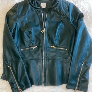Chico’s faux leather jacket.